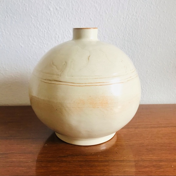Handmade boho chic studio art pottery ceramic vase